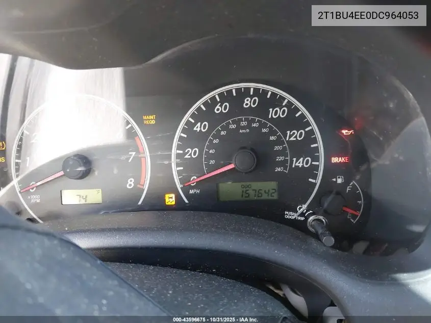2T1BU4EE0DC964053 2013 Toyota Corolla L