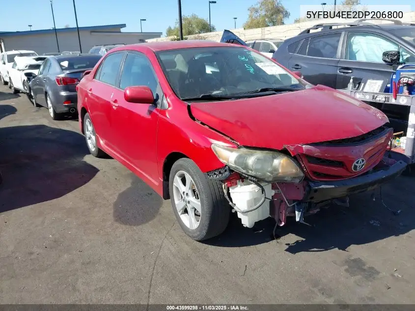 5YFBU4EE2DP206800 2013 Toyota Corolla S