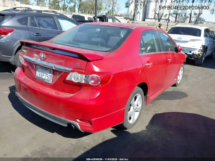 5YFBU4EE2DP206800 2013 Toyota Corolla S