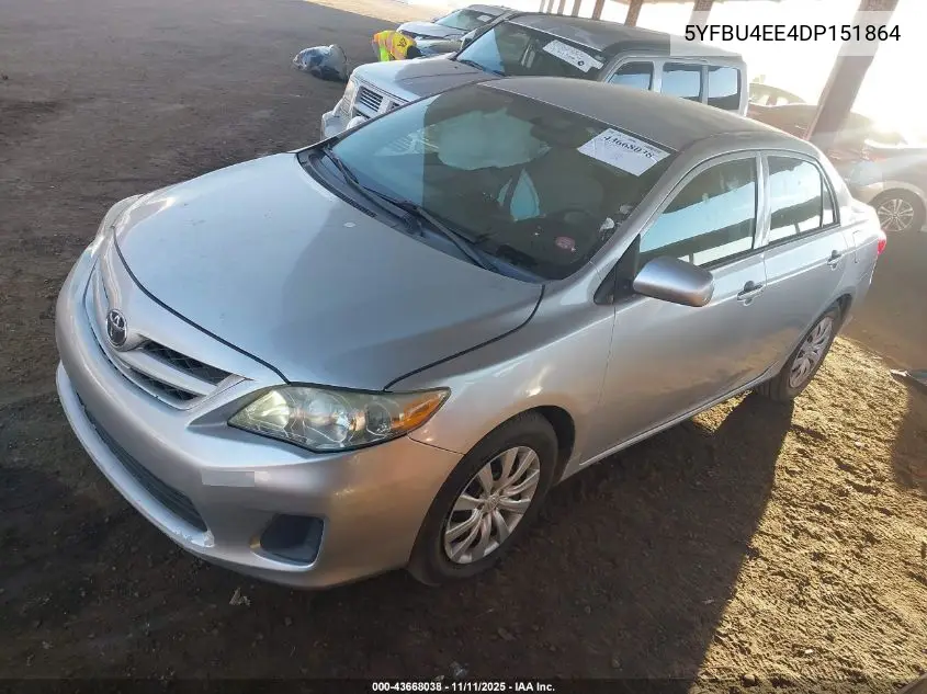 5YFBU4EE4DP151864 2013 Toyota Corolla L