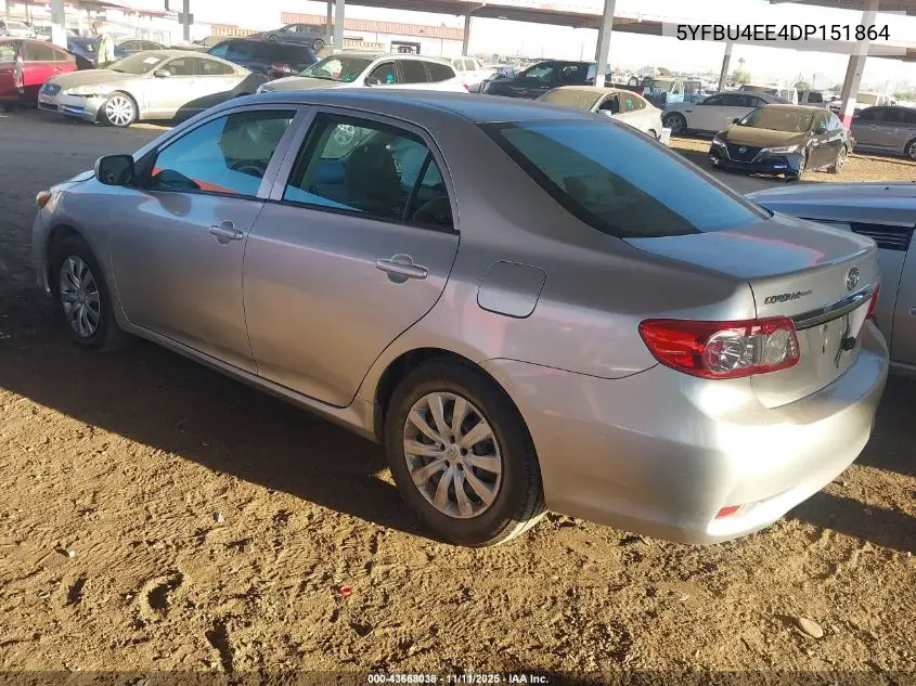 5YFBU4EE4DP151864 2013 Toyota Corolla L