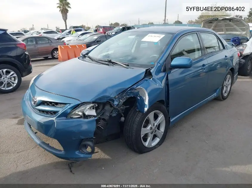 5YFBU4EE2DP086402 2013 Toyota Corolla S