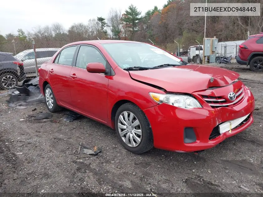 2T1BU4EEXDC948443 2013 Toyota Corolla Le