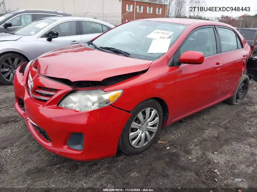 2T1BU4EEXDC948443 2013 Toyota Corolla Le