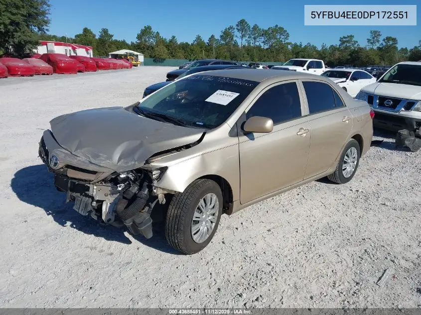 5YFBU4EE0DP172551 2013 Toyota Corolla L