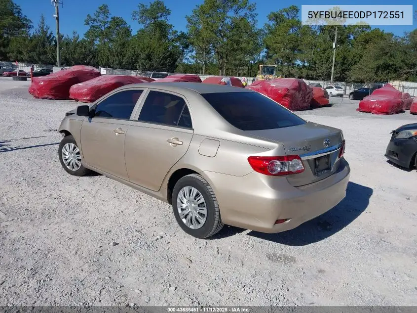 5YFBU4EE0DP172551 2013 Toyota Corolla L