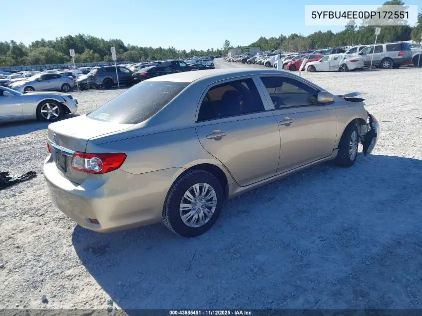 5YFBU4EE0DP172551 2013 Toyota Corolla L