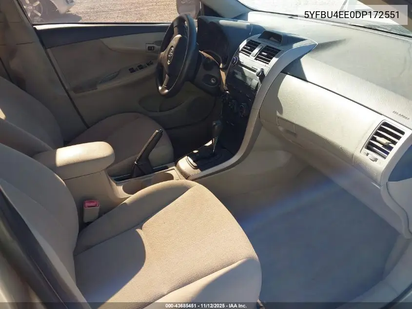 5YFBU4EE0DP172551 2013 Toyota Corolla L