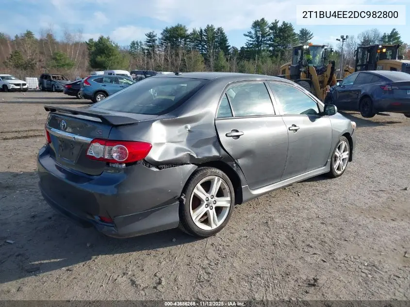 2T1BU4EE2DC982800 2013 Toyota Corolla S