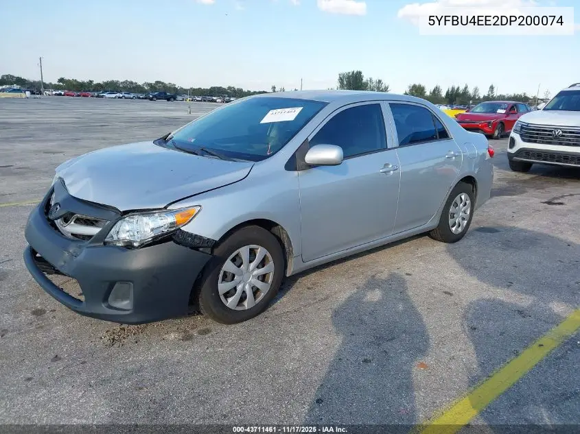5YFBU4EE2DP200074 2013 Toyota Corolla L