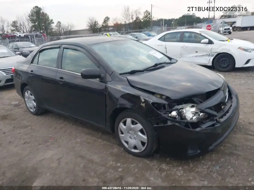 2T1BU4EEXDC923316 2013 Toyota Corolla Le