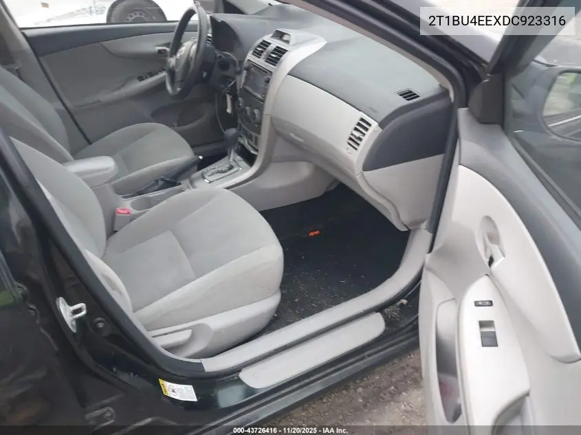 2T1BU4EEXDC923316 2013 Toyota Corolla Le