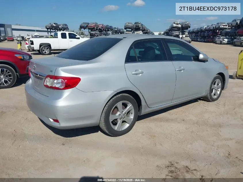 2T1BU4EEXDC973178 2013 Toyota Corolla Le