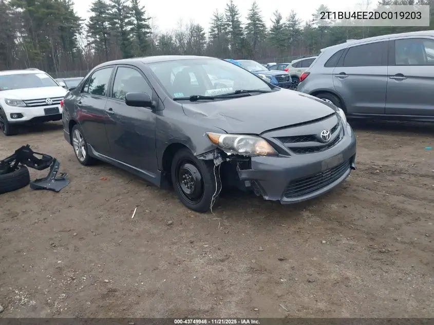 2T1BU4EE2DC019203 2013 Toyota Corolla S