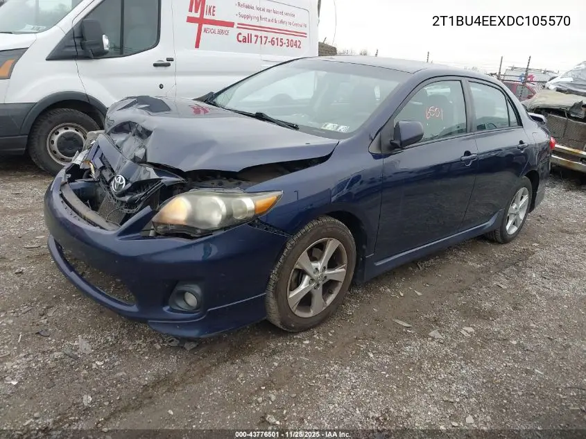2T1BU4EEXDC105570 2013 Toyota Corolla S