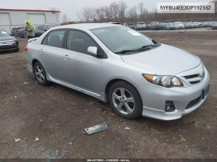 5YFBU4EE3DP192552 2013 Toyota Corolla S