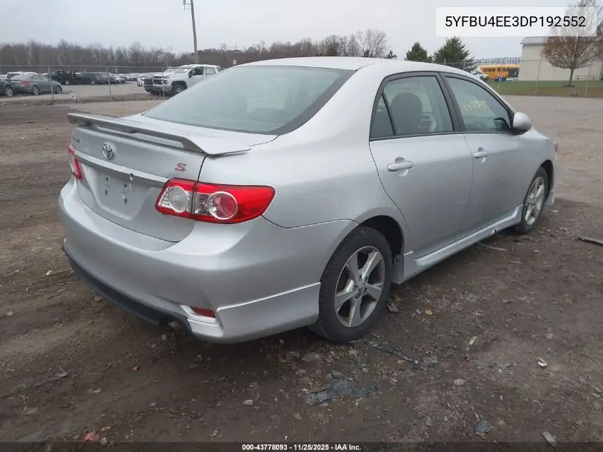 5YFBU4EE3DP192552 2013 Toyota Corolla S