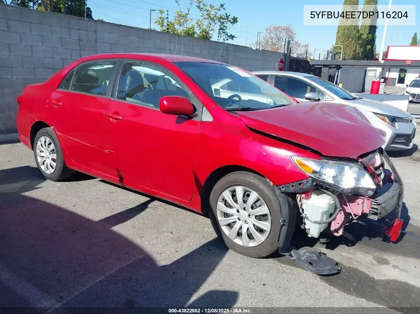 5YFBU4EE7DP116204 2013 Toyota Corolla Le