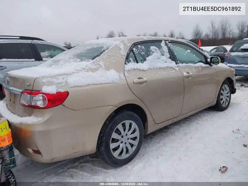 2T1BU4EE5DC961892 2013 Toyota Corolla Le
