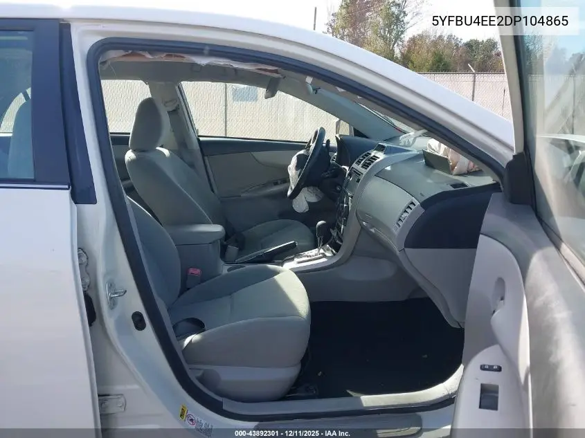 5YFBU4EE2DP104865 2013 Toyota Corolla Le