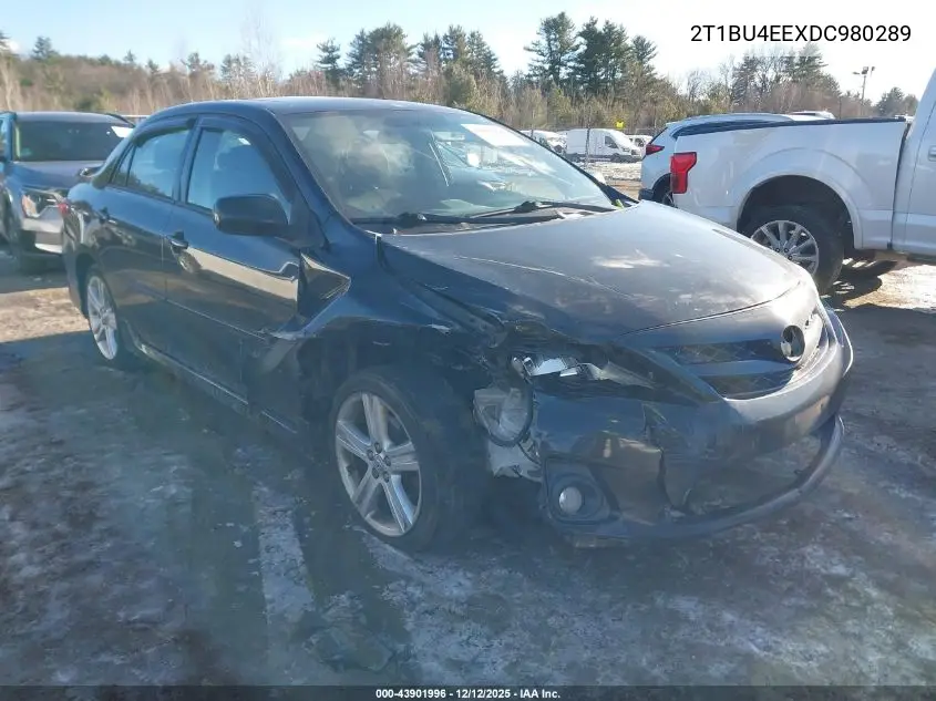 2T1BU4EEXDC980289 2013 Toyota Corolla S