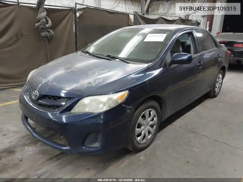 5YFBU4EE3DP109315 2013 Toyota Corolla L