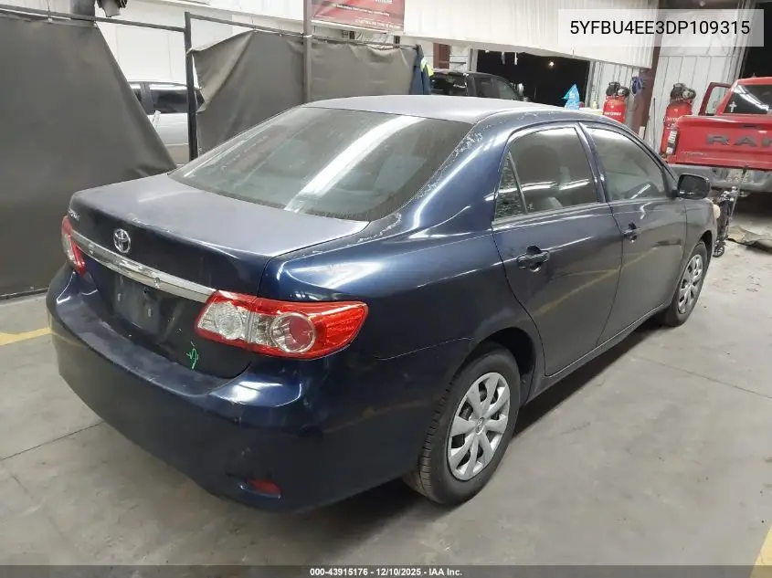 5YFBU4EE3DP109315 2013 Toyota Corolla L