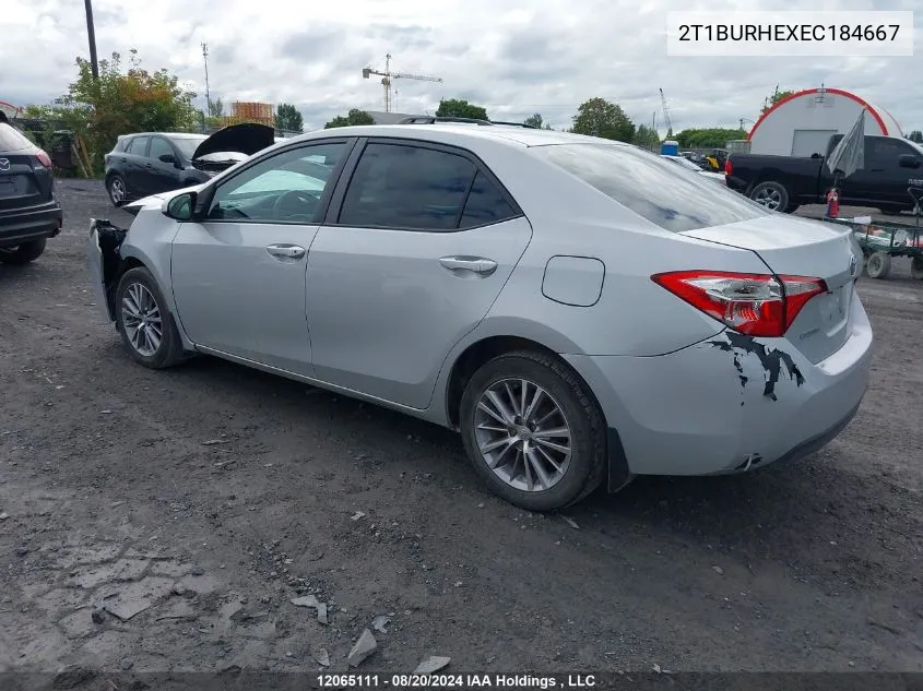 2T1BURHEXEC184667 2014 Toyota Corolla