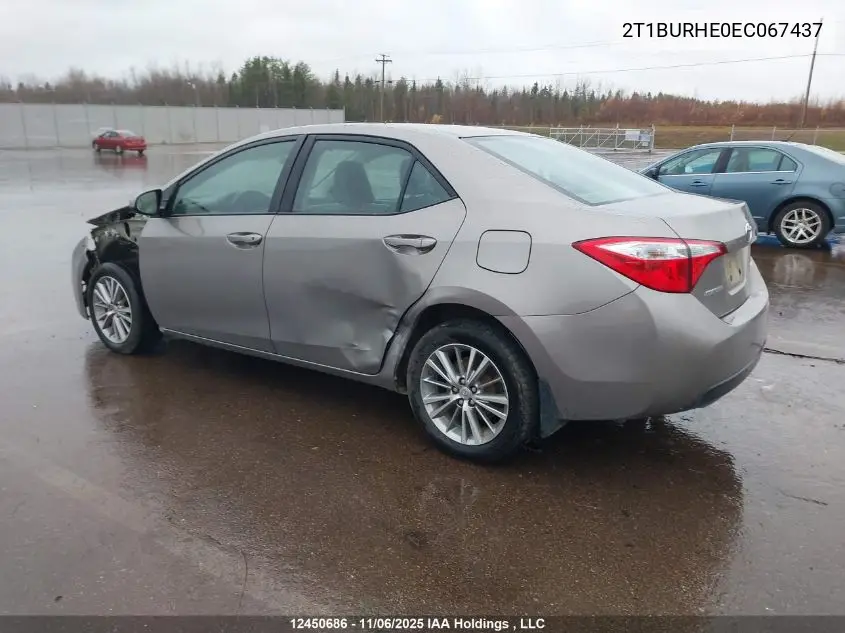 2T1BURHE0EC067437 2014 Toyota Corolla L/Le/Le Pls/Prm/S/S Pls