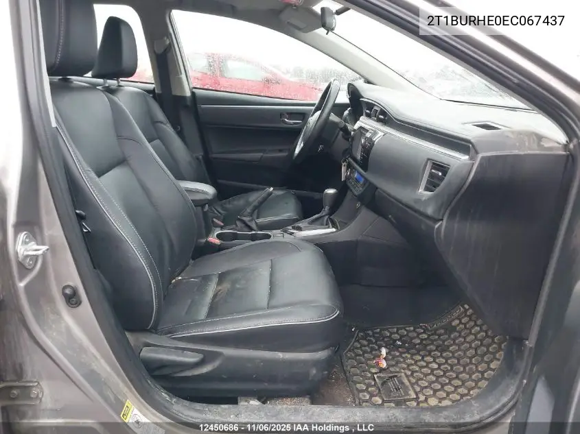 2T1BURHE0EC067437 2014 Toyota Corolla L/Le/Le Pls/Prm/S/S Pls