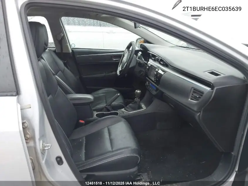 2T1BURHE6EC035639 2014 Toyota Corolla L/Le/Le Pls/Prm/S/S Pls