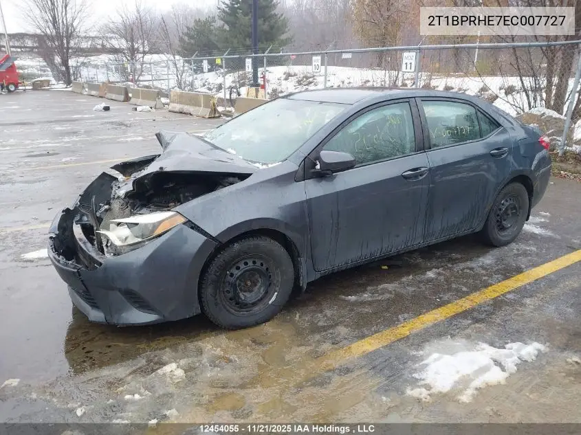 2T1BPRHE7EC007727 2014 Toyota Corolla