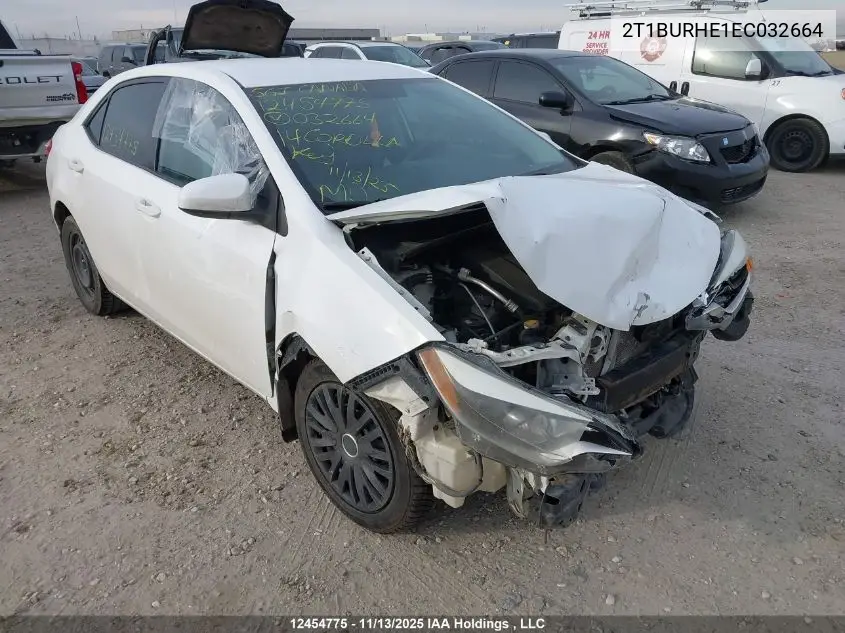 2T1BURHE1EC032664 2014 Toyota Corolla Le