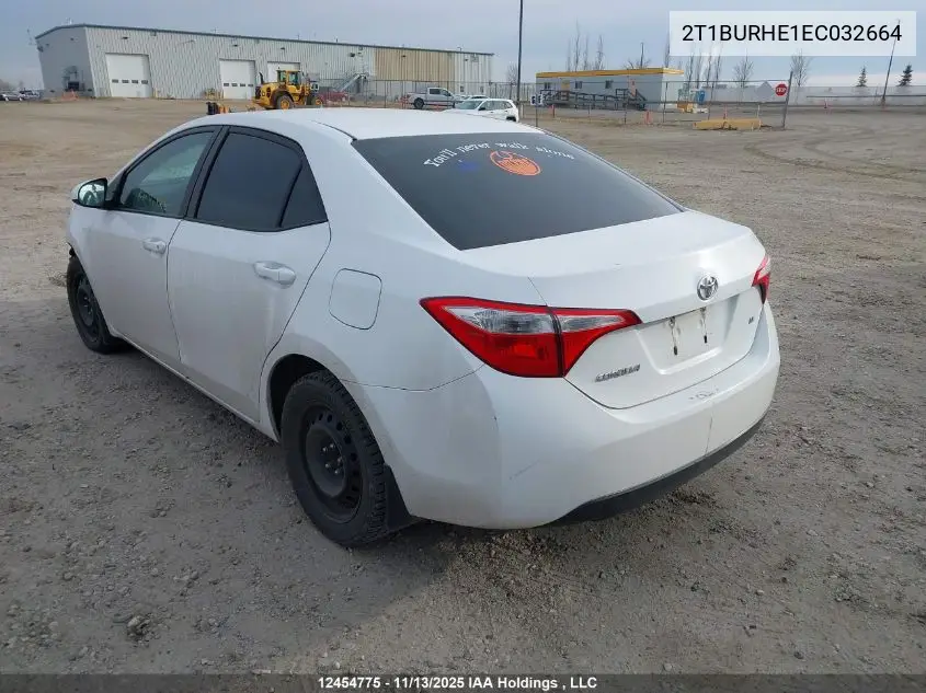 2T1BURHE1EC032664 2014 Toyota Corolla Le