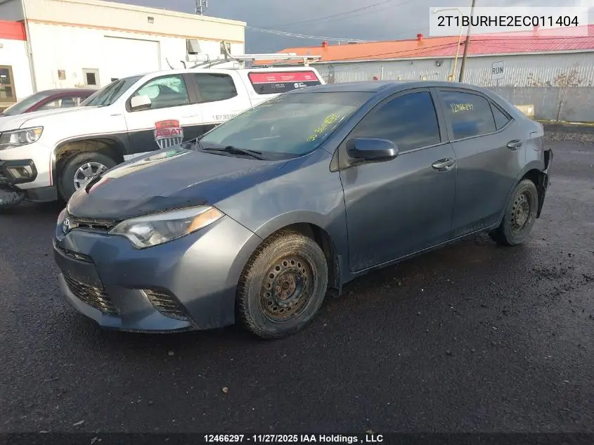 2T1BURHE2EC011404 2014 Toyota Corolla L/Le/Le Pls/Prm/S/S Pls