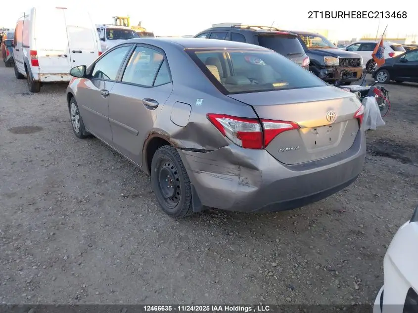 2T1BURHE8EC213468 2014 Toyota Corolla L/Le/Le Pls/Prm/S/S Pls