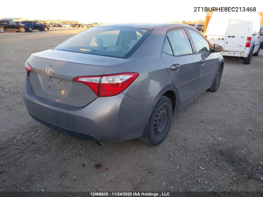 2T1BURHE8EC213468 2014 Toyota Corolla L/Le/Le Pls/Prm/S/S Pls