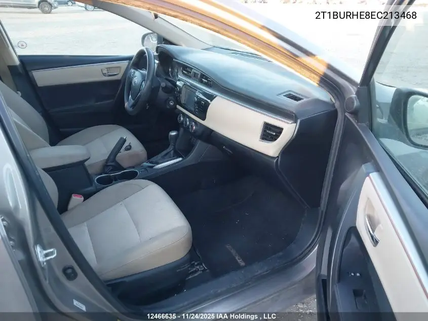 2T1BURHE8EC213468 2014 Toyota Corolla L/Le/Le Pls/Prm/S/S Pls