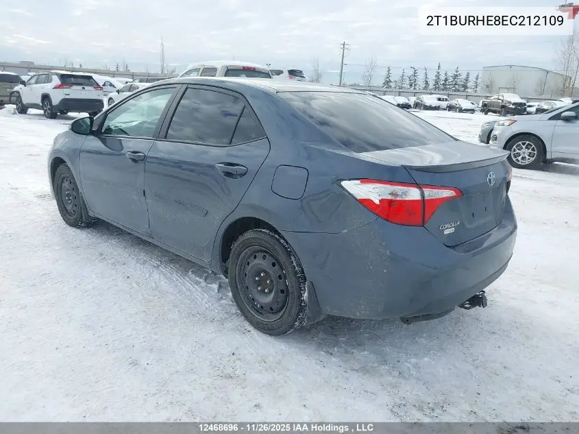 2T1BURHE8EC212109 2014 Toyota Corolla L/Le/Le Pls/Prm/S/S Pls