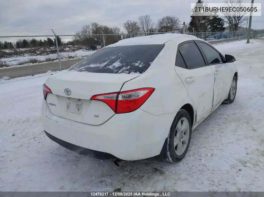 2T1BURHE9EC050605 2014 Toyota Corolla Le