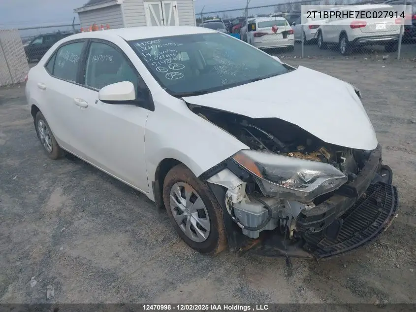 2T1BPRHE7EC027914 2014 Toyota Corolla Eco/Eco Plus/Eco Premium