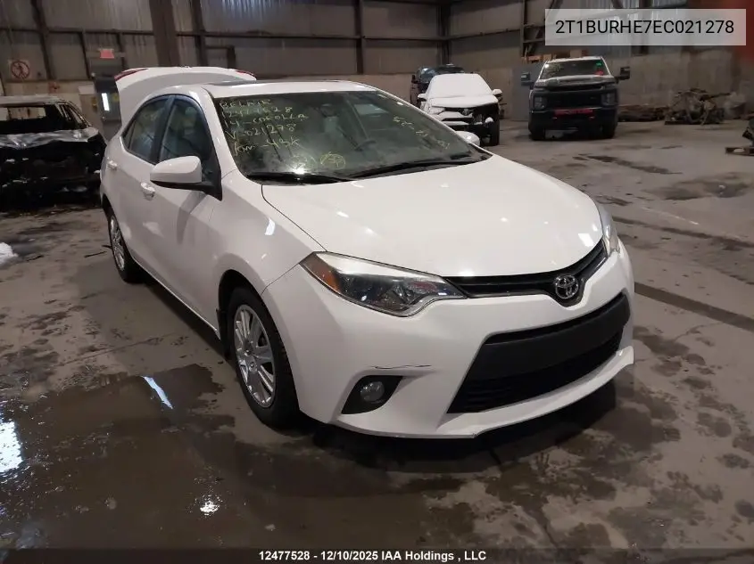 2T1BURHE7EC021278 2014 Toyota Corolla