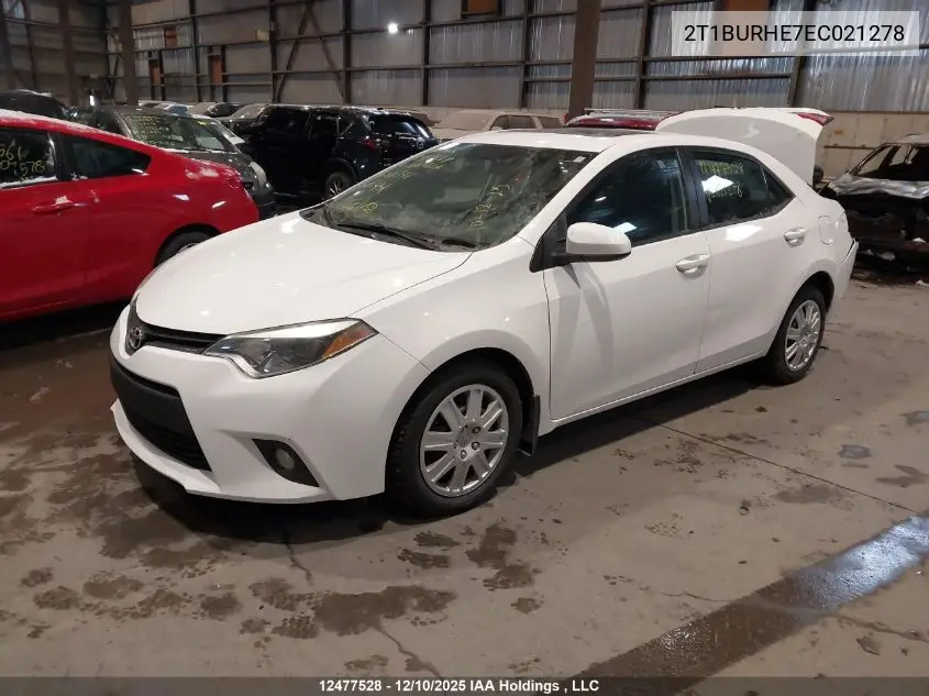2T1BURHE7EC021278 2014 Toyota Corolla
