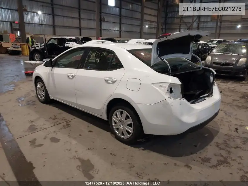 2T1BURHE7EC021278 2014 Toyota Corolla