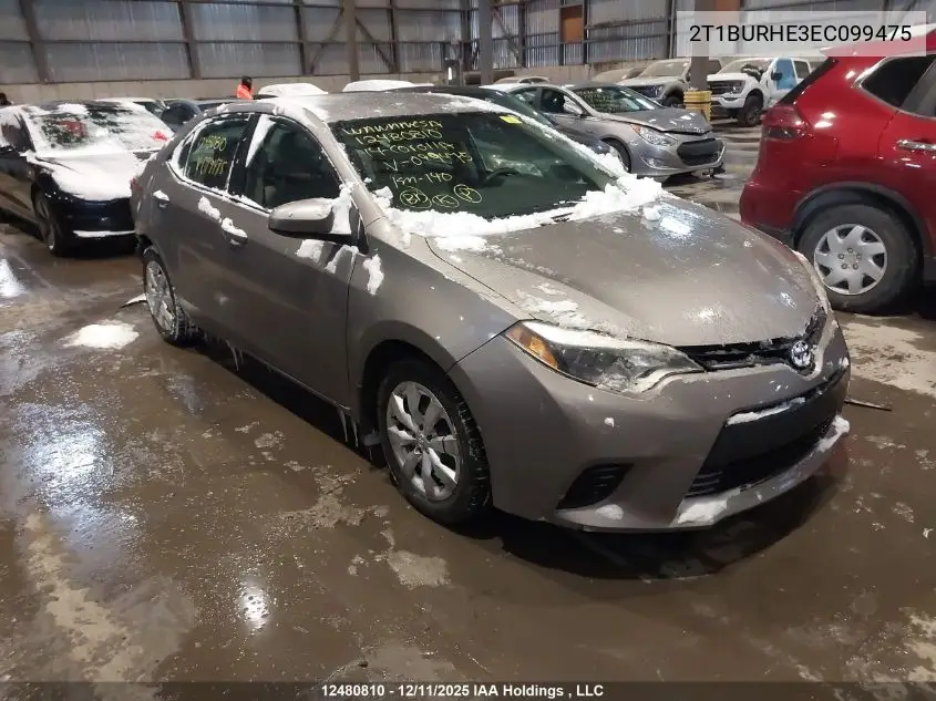 2T1BURHE3EC099475 2014 Toyota Corolla Le