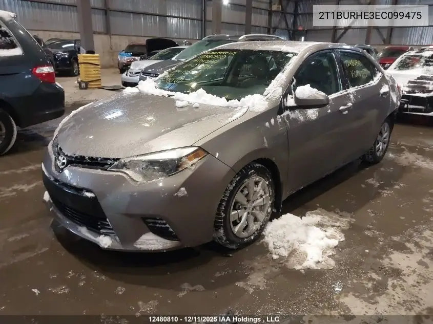 2T1BURHE3EC099475 2014 Toyota Corolla Le