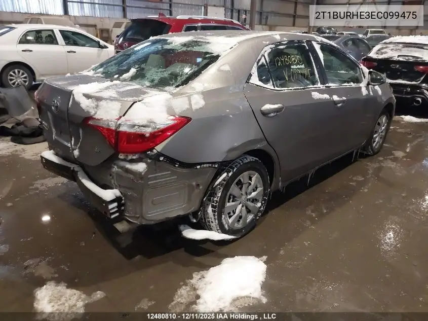2T1BURHE3EC099475 2014 Toyota Corolla Le