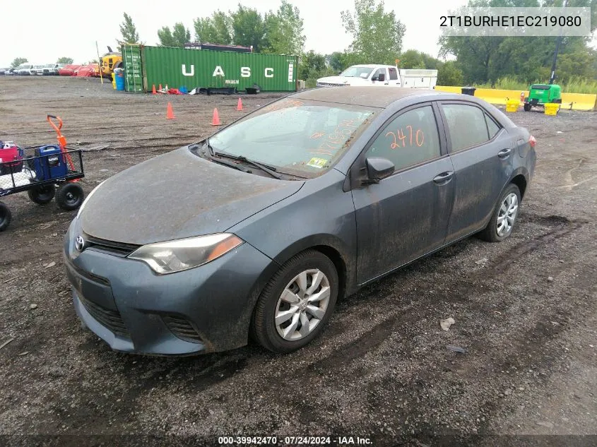 2T1BURHE1EC219080 2014 Toyota Corolla Le