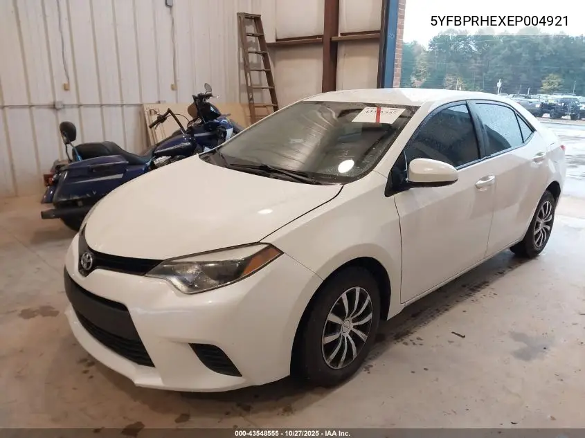 5YFBPRHEXEP004921 2014 Toyota Corolla Le Eco