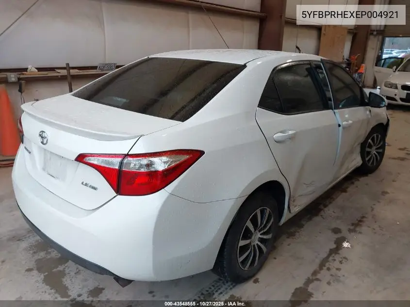 5YFBPRHEXEP004921 2014 Toyota Corolla Le Eco
